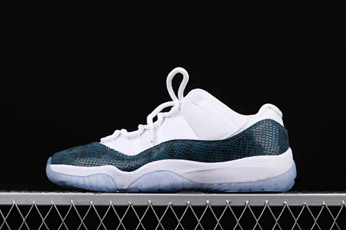 All categories Air Jordan Jordan series basketball shoes Air Jordan 11 pure original version Air Jordan 11 Low SE "Snakeskin" "Blue snake pattern" CD6846-102